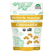 Mustache Munchies, CHEDDARISH Plant-based "Cheese" Crackers, 4oz