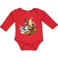 thumbnail image 3 of Inktastic Happy Farm Animals Boys or Girls Long Sleeve Baby Bodysuit, 3 of 5