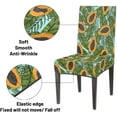 thumbnail image 5 of Summer Papaya Leaves Dining Room Chair Covers Set of 4 Washable Kitchen Parsons Seat Protector Removable Dining Chair Slipcovers Decorative Stretch Dining Chair Covers for Home Party Hotel, 5 of 6