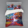 thumbnail image 1 of Ambesonne Colorful Bedding Set 4 Pcs, Trees Park Fall Autumn, Queen, Multicolor, 1 of 3