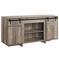 thumbnail image 2 of Grey washed media console with sled base and 2 compartments for 60 - 69 - inch TV in living space provides stability and style, 2 of 3