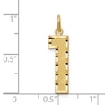 thumbnail image 3 of 14k Yellow Gold Casted Large Diamond Cut Number 1 Charm, 3 of 3