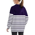 thumbnail image 4 of Cavosen Sweatshirts for Teen Girls Boys Children Big Kids Long Sleeve Hooded Pullover Sweatshirts Striped Hoodies Stylish Sweatshirts Tops with Pocket Soft Clothes Purple 13T, 4 of 6