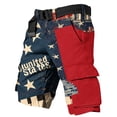 thumbnail image 6 of Jessboyy Men's 4th of July Cargo Shorts American Flag Printed 250 Anniversary Patriotic Shorts with Pockets no Belt Independence Day Multicolor,S, 6 of 7