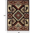 thumbnail image 2 of HOME DYNAMIX Buffalo Southwest Lodge Moose Area Rug, Brown/Red, 7'10"x10'5", 2 of 7