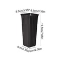 thumbnail image 3 of Diceymbol Tall Square Flower Pot 8 Inch Black Small Planter for Indoor Outdoor Desk Shelf Balcony Plants, 3 of 8