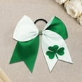 thumbnail image 6 of St Patricks Day Hair Accessories, Green and White Hair Bows for St Patricks Day Outfit, Shamrock Merch Gift, 6 of 6