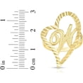 thumbnail image 4 of Floreo 10k Yellow Gold A-Z Cursive Letter and Heart Initial Ring, Large Heart (1.1"), 4 of 5