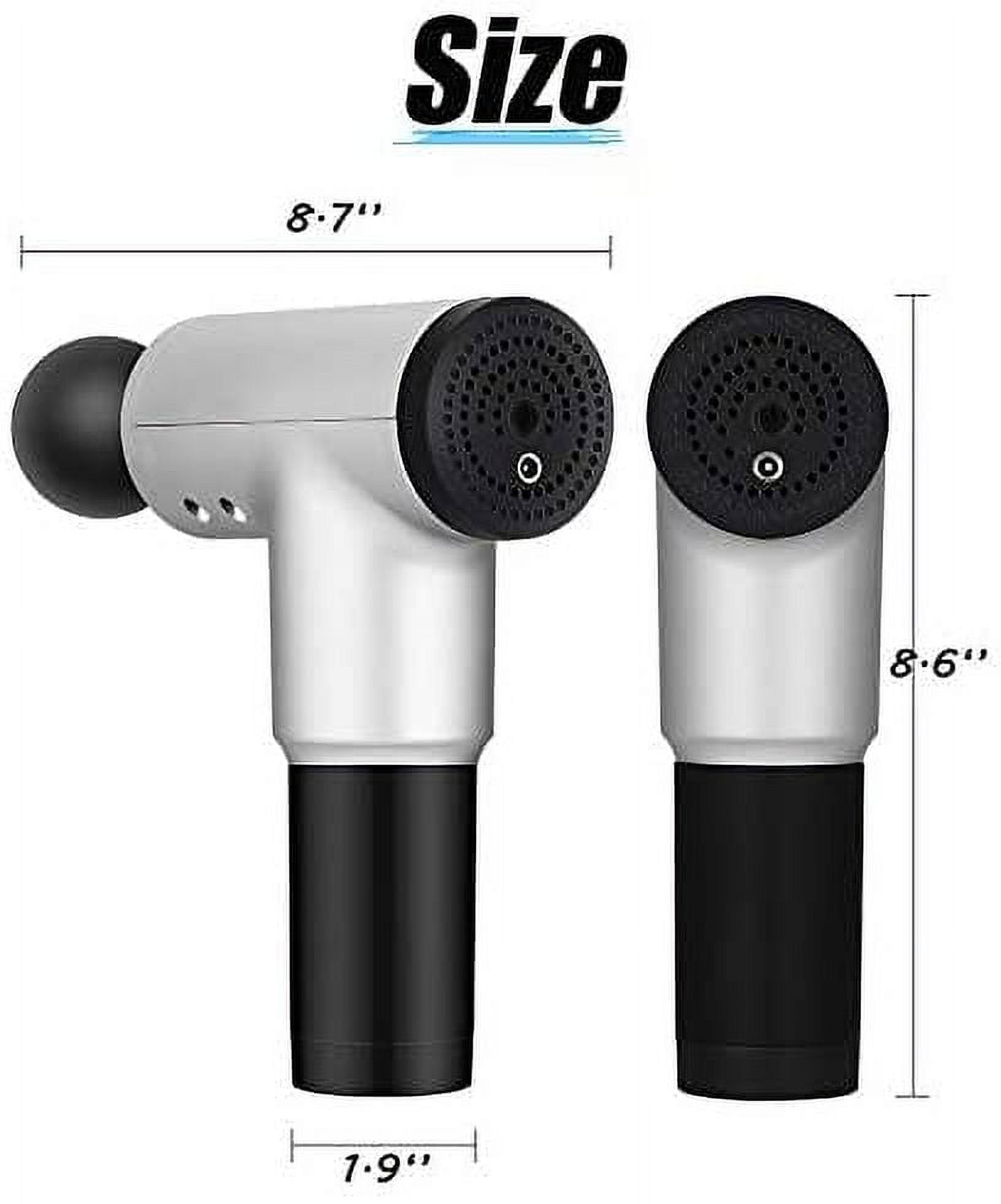 6 Speeds Massage Gun, Cordless Handheld Deep Tissue Muscle Massager, Chargeable Percussion Device Super Quiet (Black)