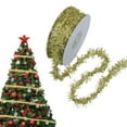thumbnail image 2 of Tinsel Garland, 1 Roll Christmas Metallic Foil Tinsel Garland Decoration for Holiday Tree Walll Rail Home Office Event Fall Thanksgiving Decoration, 354 Inch,Gold, 2 of 9