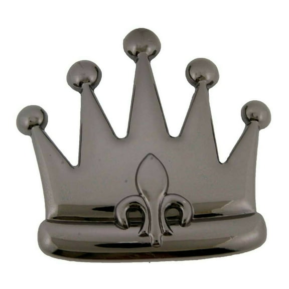 Crown Belt Buckle Gunmetal Royal Shiny Fleur de Lis Gothic Tattoo Men Women New