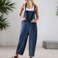 thumbnail image 2 of Kureaily Stylish Casual Overalls Jumpsuit With Pockets Plus Size Denim Romper For Everyday Wear Comfortable Soft Stretch Fabric Loose Lounge Trousers, 2 of 4