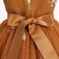 thumbnail image 6 of IDOPIP Embroidery Flower Girl Lace Tutu Dress for Kids Wedding Pageant Birthday Party First Communion Dresses Princess Bridesmaid Ball Maxi Gown 11-12 Years Orange, 6 of 7