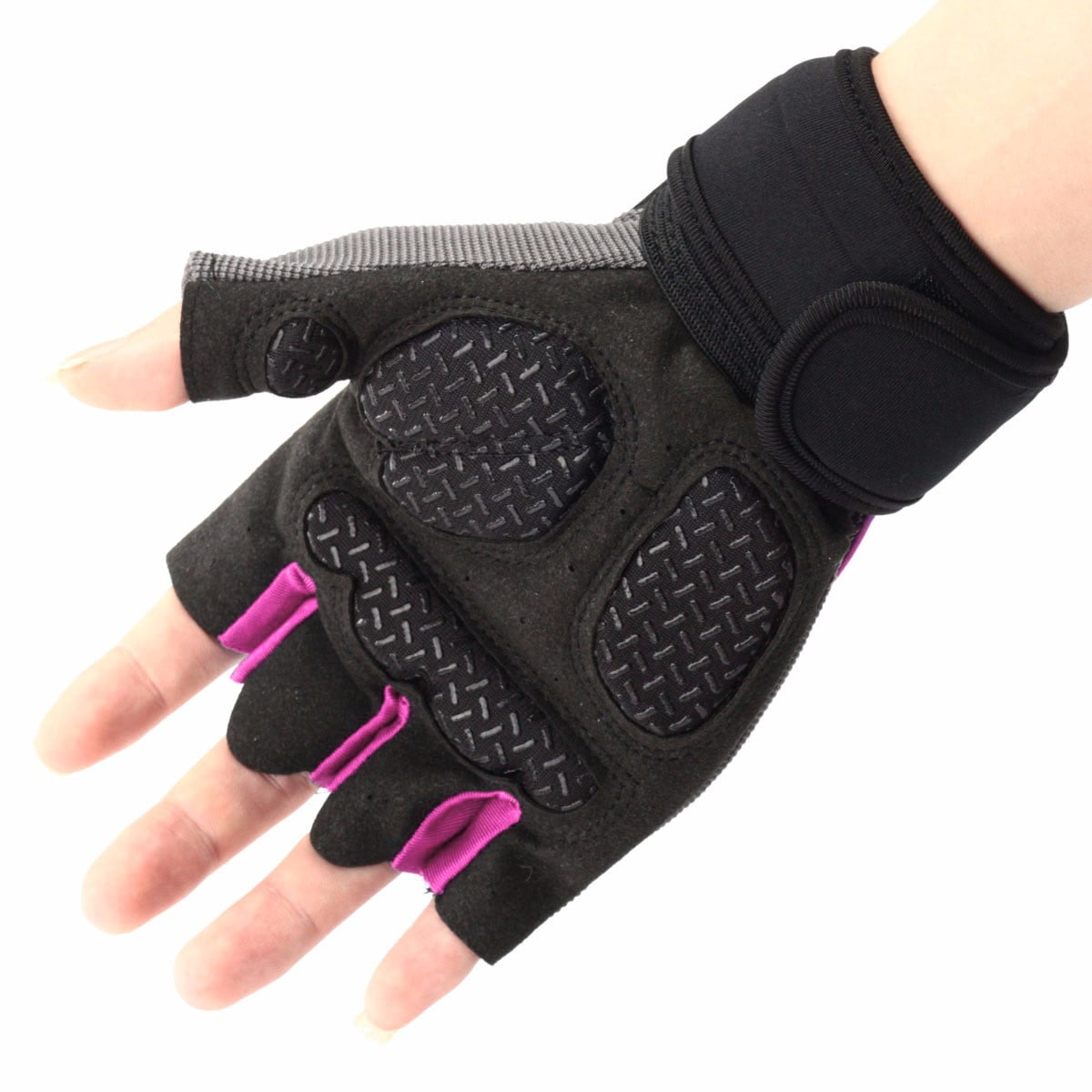 1 Pair Workout Gym Half Finger Gloves Weight Lifting Wrist