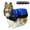 Electric Blue/Black, variant on Derby Originals Ruff Pup 1200D Medium Weight Winter Dog Coat with Neck Cover 220g and Harness Compatible Opening