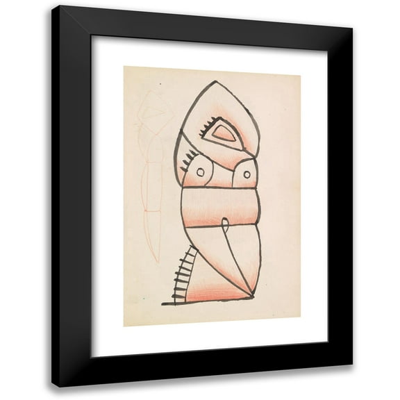 Henri Gaudier-Brzeska 11x14 Black Modern Framed Museum Art Print Titled - Crouching Figure (1910 - 1915)