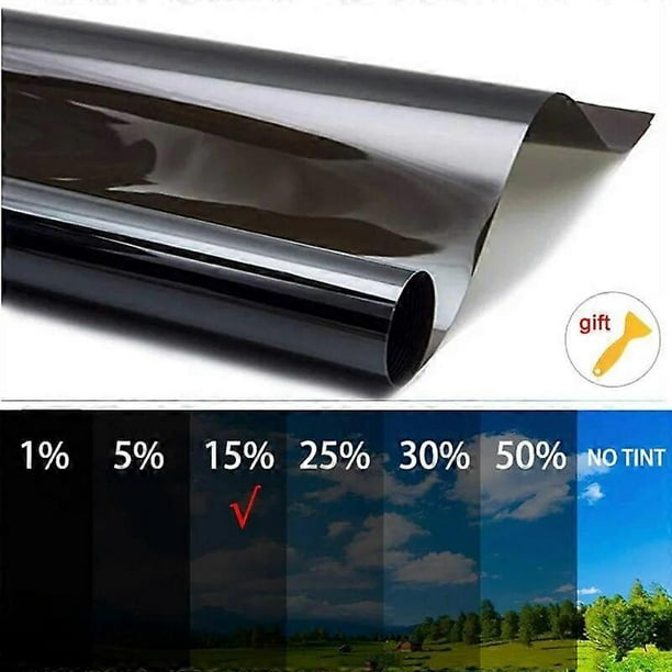DARK SMOKE Tint Film FILM PET W/ 1*Scraper 15% VLT CAR TINT ROLL TINTING Tool Accessories Durable