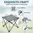 thumbnail image 2 of Folding Beach Chair Set of 3, Foldable Blue Camping Chairs & Grey Table for Outside, Low Beach Chair Portable for Adults Fishing, Picnic, Outdoor BBQ, Travel, Sports, Cup Holder & Storage Bag, 2 of 16
