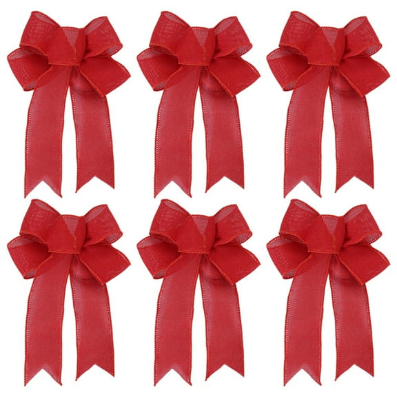 6 Pack Christmas Bows Outdoor Decorations,10.7"x8.5" Large Christmas Tree Bow, Wreath Bow for Xmas Home Front Door Decor