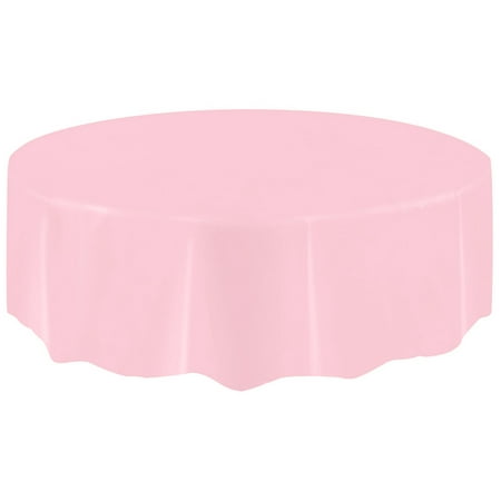 

Follure Large Plastic Circular Table Cover Cloth Wipe Clean Party Tablecloth Covers PK