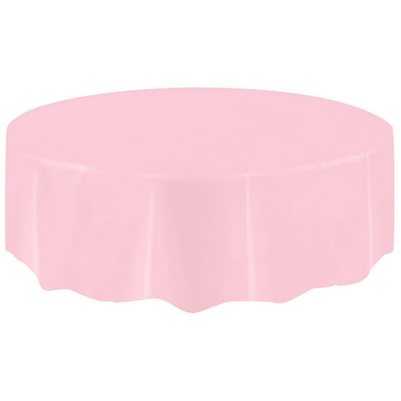 XZNGL Large Plastic Circular Table Cover Cloth Wipe Clean Party Tablecloth Covers PK