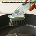 thumbnail image 5 of PONPRNGY Soap Dispensing Dish Brush with Handle, Kitchen Scrub Brush for Dishes Pots Pans Sink Cleaning, 5 of 6