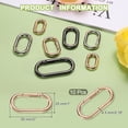 thumbnail image 2 of Uxcell 10 Pcs Spring O Rings Oval Metal Clips 2 Inch Spring Key Ring Buckle Clasps Connector Accessories for Bags Handbags Luggage Purse DIY Crafts, Gold, 2 of 6