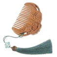 thumbnail image 1 of SHISUYAN Carved Lotus Wooden Comb Multi Color Synthetic Material Ergonomic Design for Home Travel Use 7.5 Inches, 1 of 9