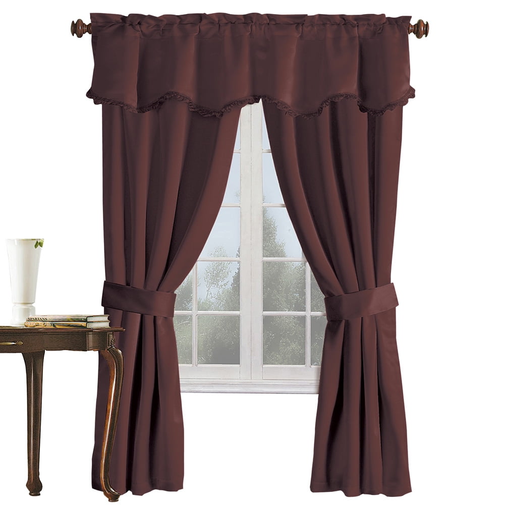 Burlington 52" X 84" Window Curtain Five Piece Curtain And Valance Set