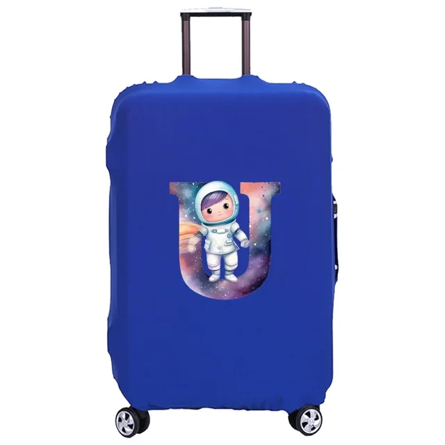 Housse de Valise Lavable Housse de Protection Étui Anti-Rayures Housse Adaptée Motif Imprimé Astronaute Convient aux 18-32 Pouces 8astronaut letter U L