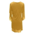 thumbnail image 5 of QHFBli Robe Mini Pailletée pour Femmes Col Montant Manches Cape Cocktail Scintillante Élégante Robes Invité de Mariage Soirée, 5 of 5