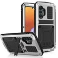 thumbnail image 1 of Armor Metal Shockproof Case For Samsung Galaxy A32 Phone Cases Heavy Duty Protection Doom Glass Funda Cover Holder For A32 5G Silver For Samsung A32 5G, 1 of 6