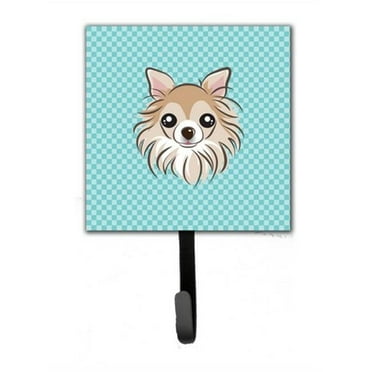 Carolines Treasures BB1189SH4 Checkerboard Blue Chihuahua Leash & Key Holder