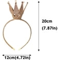 thumbnail image 2 of Princess Crowns for Little Girls, Crown Headband, Princess Peach Crown Headband Hairband, Perfect for Queen of Heart Crown Headband Hairband, Wedding, Birthday Gift, Gold, 2 of 7