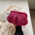 thumbnail image 4 of Bolso Tipo Cartera Tejido Mano Paja Diario Verano para Mujer Color Sólido, 4 of 9