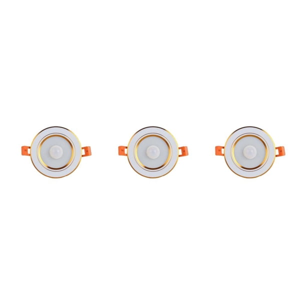 Bearachild Sensor LED Downlight Solución de ahorro de energía para espacios interiores / exteriores Lámparas de techo brillantes Luz cálida 7W Type1 NO1