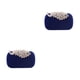 thumbnail image 2 of Monedero elegante y liviano Minnieouse para bolsos de noche azul pavo real blanco, 2 of 6