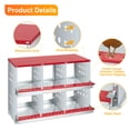 thumbnail image 3 of 6-Compartment Chicken Nesting Box with Roll-Away Egg Collection - Metal Laying Box for Hens and Ducks, Features Pull-Out Tray & Swing Perch, Wall Mount Design for Coops, 3 of 8