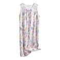 thumbnail image 3 of WHEANG Womens Dresses Summer Sleeveless Tank Cotton Silk Nightgown Loose Plus Size Lounge Sleep Dress Breathable Lightweight Nightshirt Chemise for Home Loungewear Size 2XL White, 3 of 4