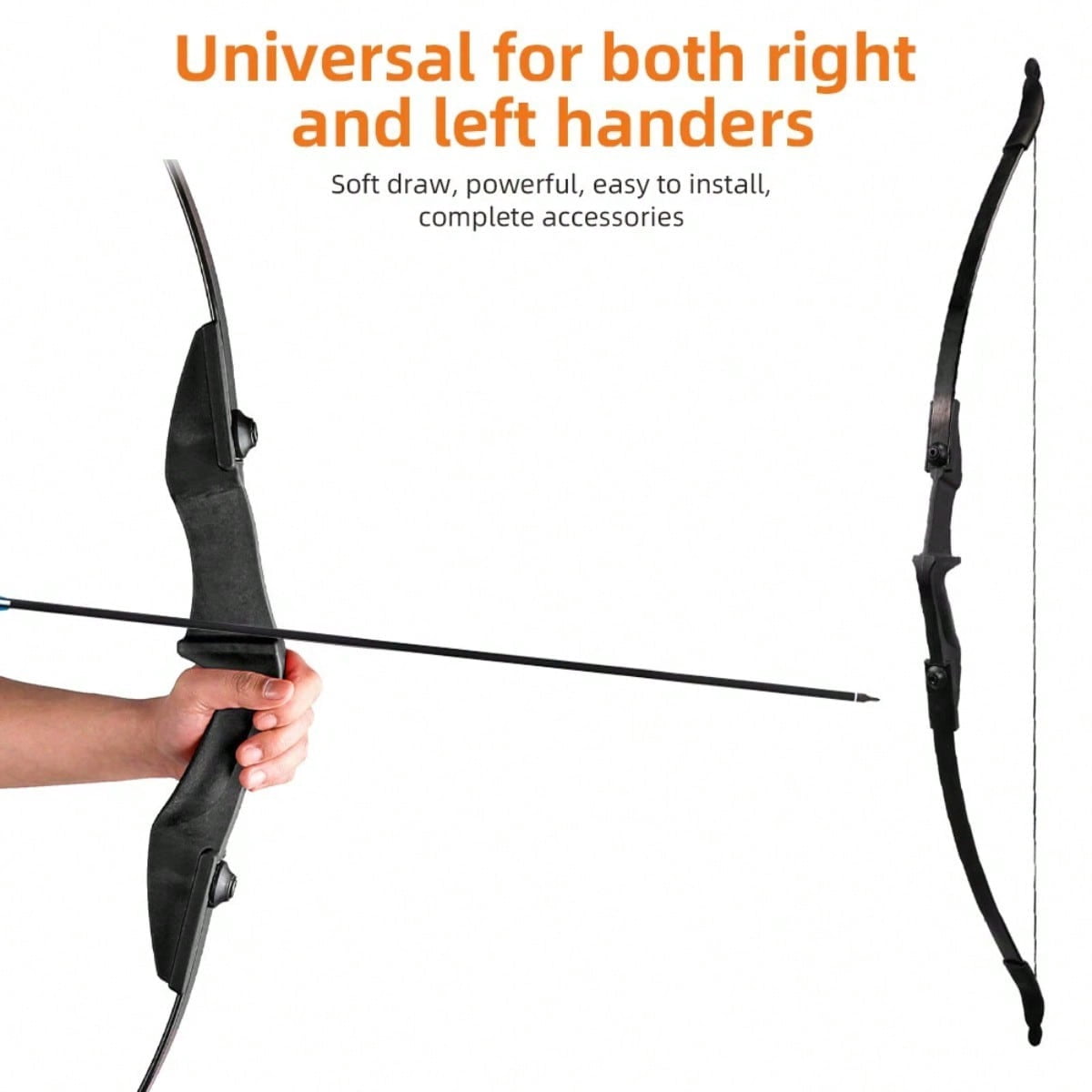 Adult Youth Recurve Bow Kit, 53 Inch 40 LBS Takedown Bow, Universal Left & Right Hand Archery Bow and 6 Arrows for Outdoor Target Practicing