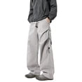 thumbnail image 1 of Pantalon Décontracté à Coupe Ample et Jambe Droite pour Tous les Jours avec Design Plissé, Adapté à la Mode de Rue Extérieure d'Automne et au Style Polyvalent, 1 of 4