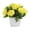 Yellow 1Pcs, variant on HOARBOEG 1Pcs Artificial Potted Roses, Silk Rose Plants in Yellow Square Pot - Lifelike Mini Rose Arrangement for Home Office Desk Decor, Wedding Centerpiece, Shelf Decor