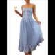 thumbnail image 2 of Vestido de Verano 2025 para Mujer, Informal, Sin Mangas, con Tirantes Finos, Ribete de RIC, Fruncido, con Volantes, . Azul L, 2 of 10