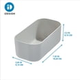 thumbnail image 2 of iDesign Gray Eco BPA-Free Recycled Plastic Compact Drawer Organizer Bin - 3.6" x 7.2" x 2.4", 2 of 4