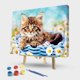 thumbnail image 1 of Cuadros Decorativos DIY Cat in Basket Kit de pintura al óleo digital Pintura acrílica por números Decoración de pared Tmvgtek embutido en tela, 1 of 9