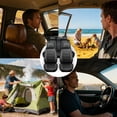 thumbnail image 6 of Car Seat Covers for Front Seats (2 Seats) – Nappa Leather Automotive Seat Cover Set for Cars, Sedans & SUVs, Waterproof, Durable & Comfortable, Easy to Install, Universal Fit (Black), 6 of 8