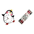 thumbnail image 1 of Reloj de pared,Reloj de pared silencioso y decorativo que no hace tictac,Reloj de pared silencioso de pingüino pequeño Reloj de madera,Camino de mesa navideño,Camino de mesa navideño de, 1 of 8