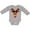 AC-Heather Grey, variant on Inktastic Cute Girl Reindeer with Buffalo Plaid Bow Boys or Girls Long Sleeve Baby Bodysuit