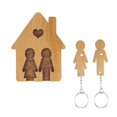 thumbnail image 1 of ¡Gran oferta! llavero de madera, colgante de pared para el hogar de pareja, juego de llaveros para el hogar con 2/4 llaveros-llavero-montado en la pared-Decoración, 1 of 2