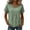 #0284-Green, variant on Short Sleeve Length Tops for Women Lace Patch Casual Dressy Blouses Trendy Shirts Round Neck Loose Fit Tunic Top